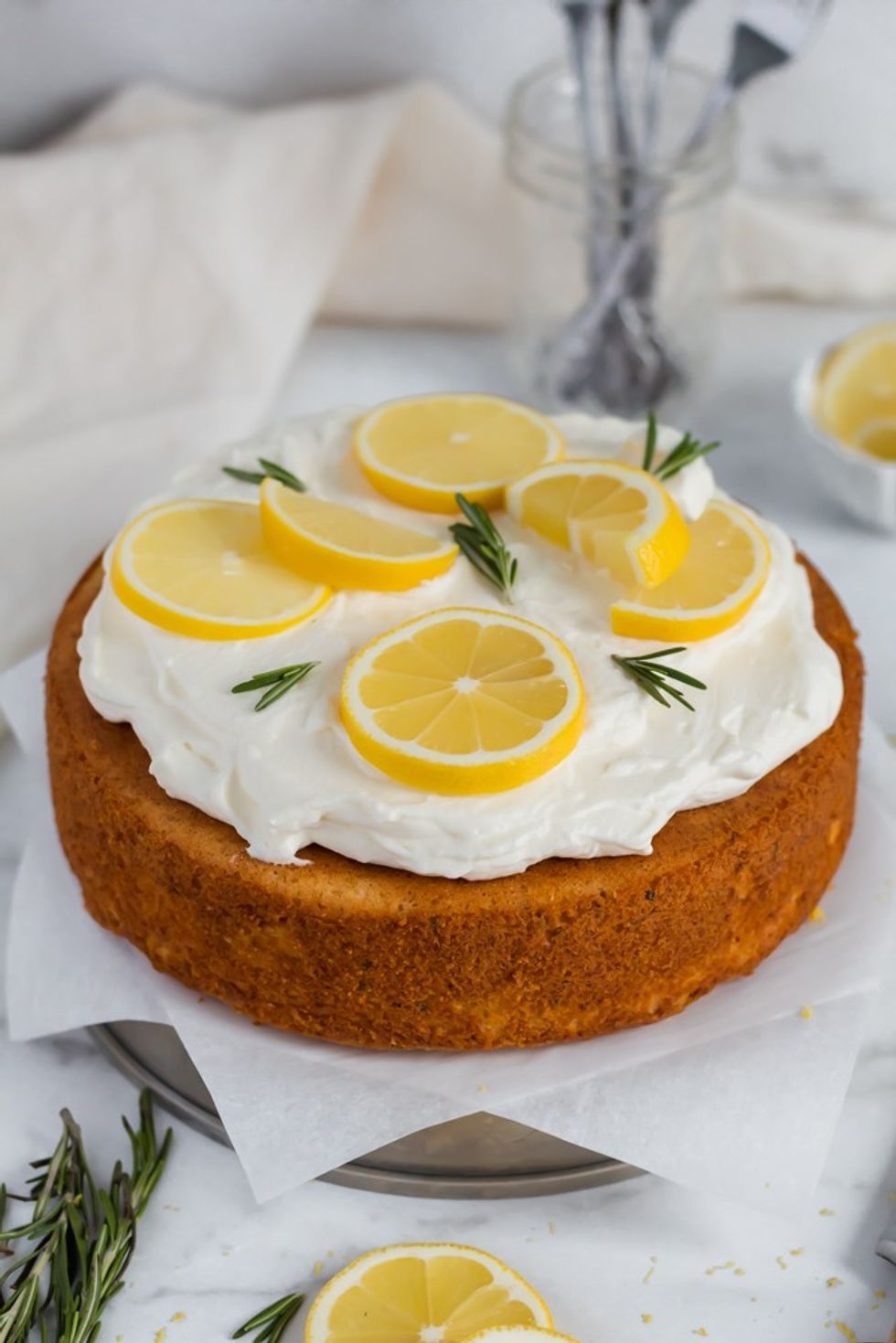 lemon, rosemary, and olive oil cake