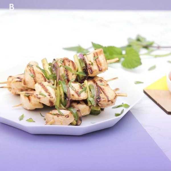 Lemongrass And Sriracha Grilled Chicken Kebabs