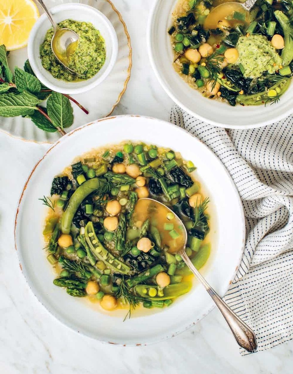 Lemony Greens Soup