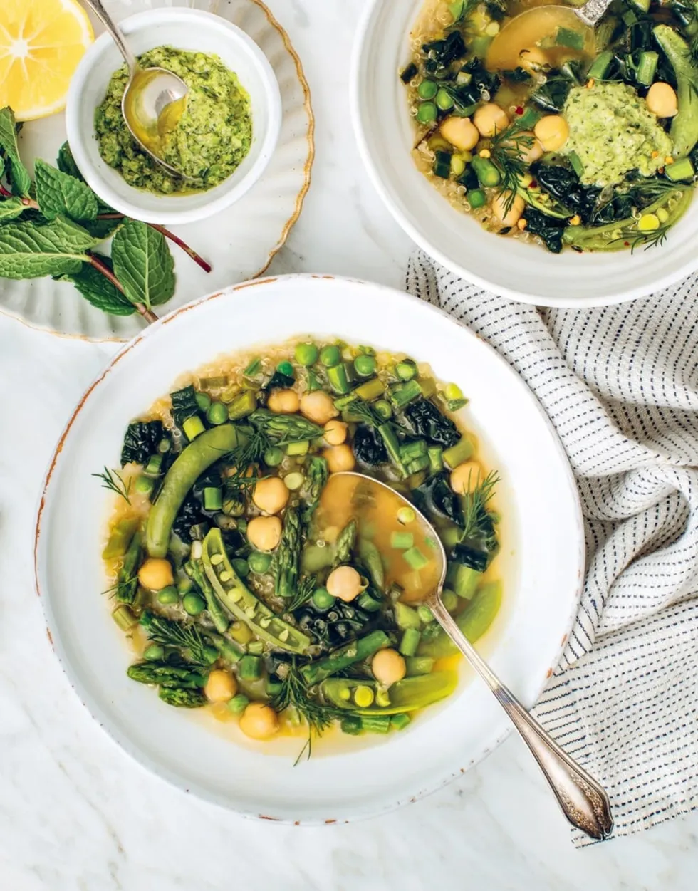 Lemony Greens Soup