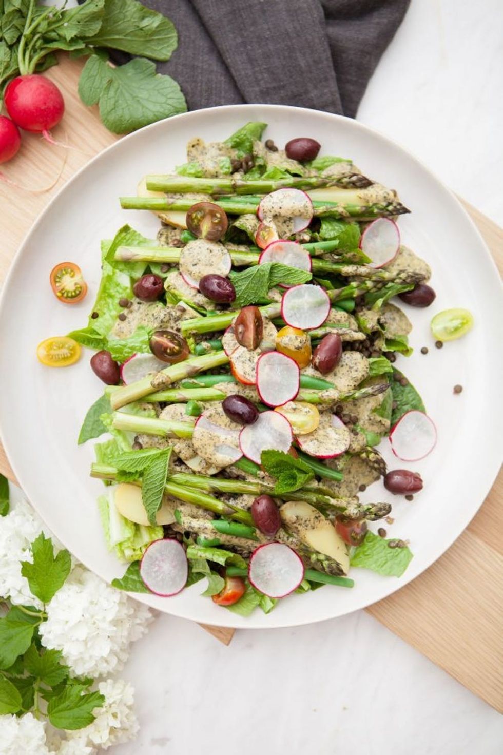Lentil Asparagus Salad Nicoise