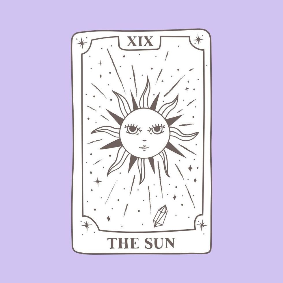 leo "the sun" tarot card