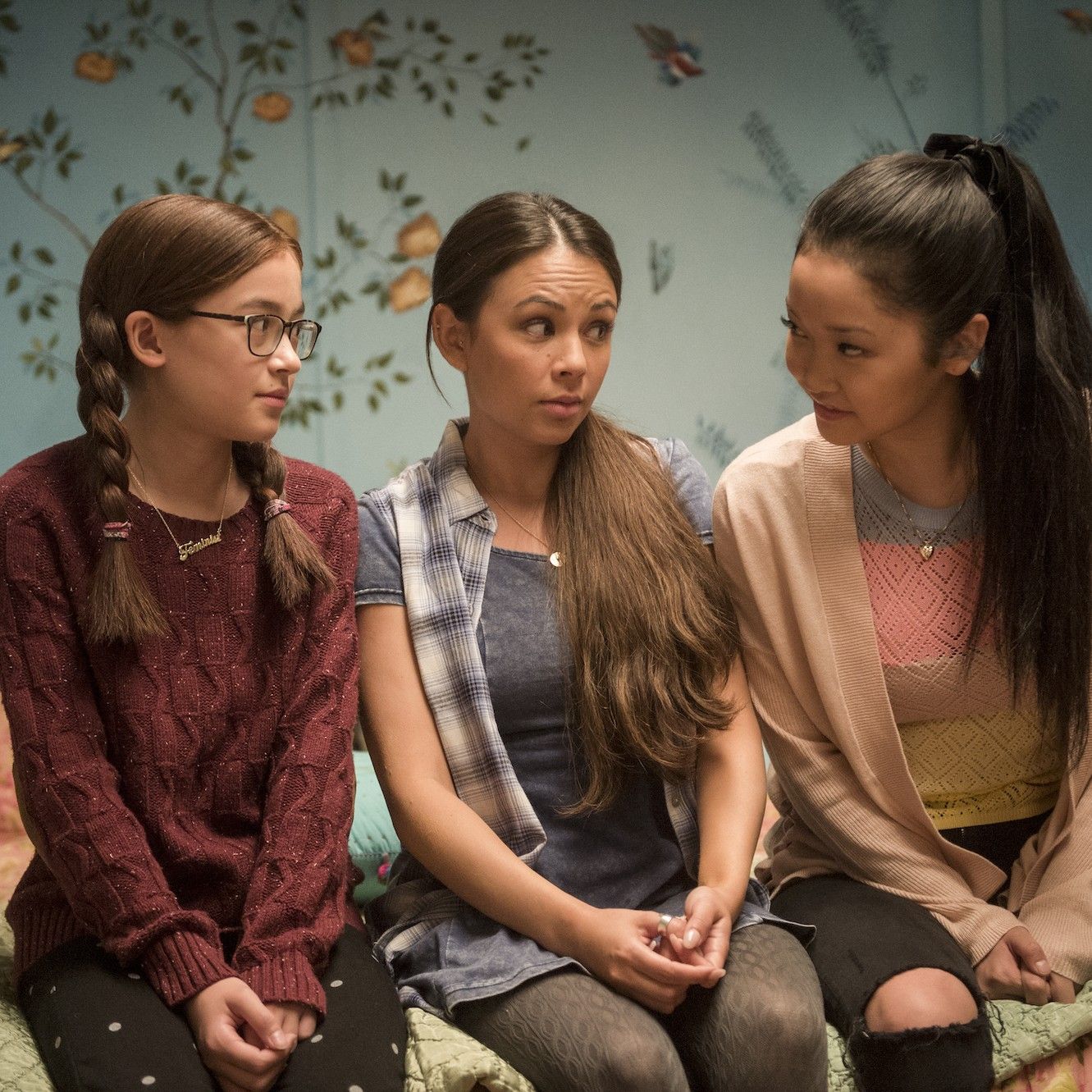 lana condor and Janel Parrish and anna cathcart in to all the boys I've loved before