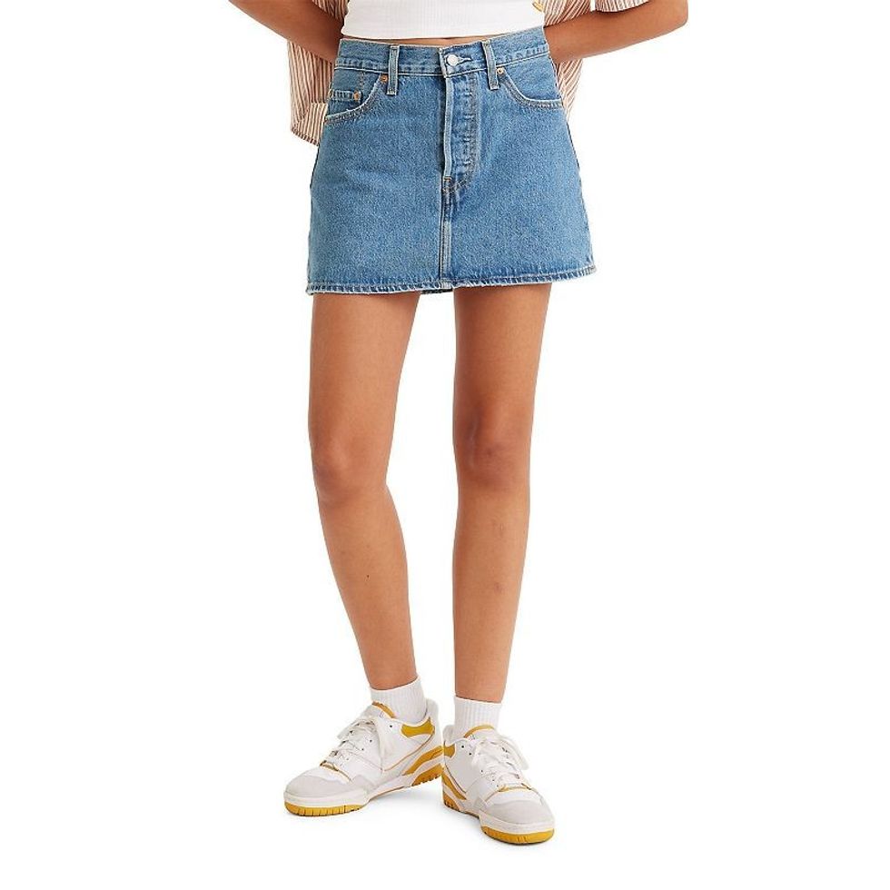 Levi's A-Line Button Front Mini Skirt
