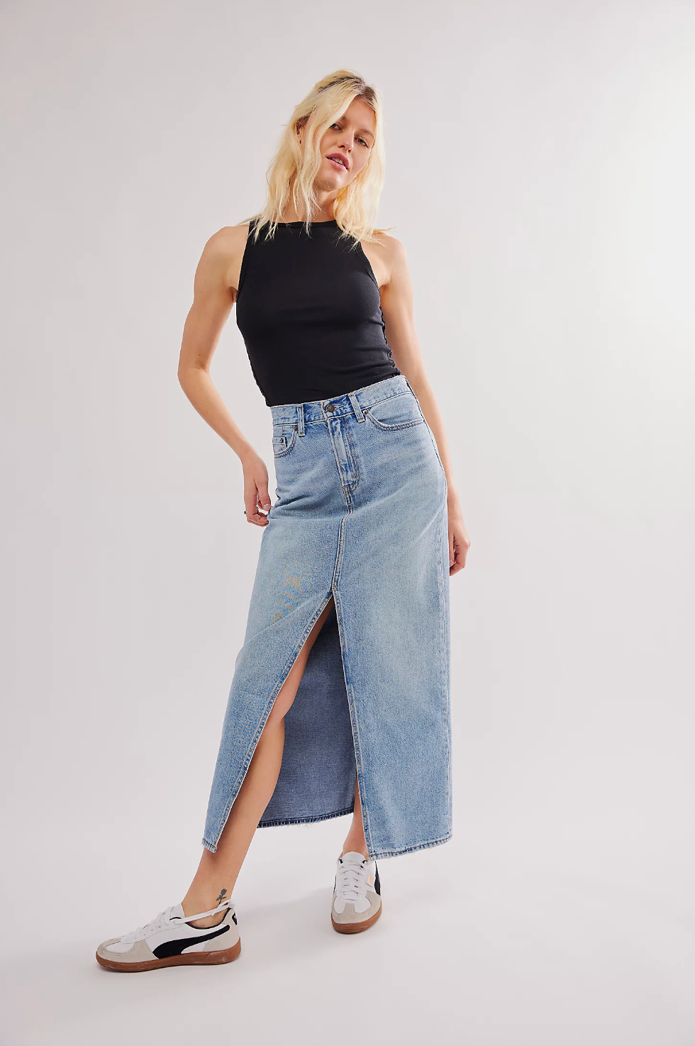 Levi's Denim Ankle Column Skirt