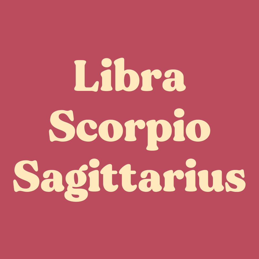 libra, scorpio, sagittarius weekly horoscope