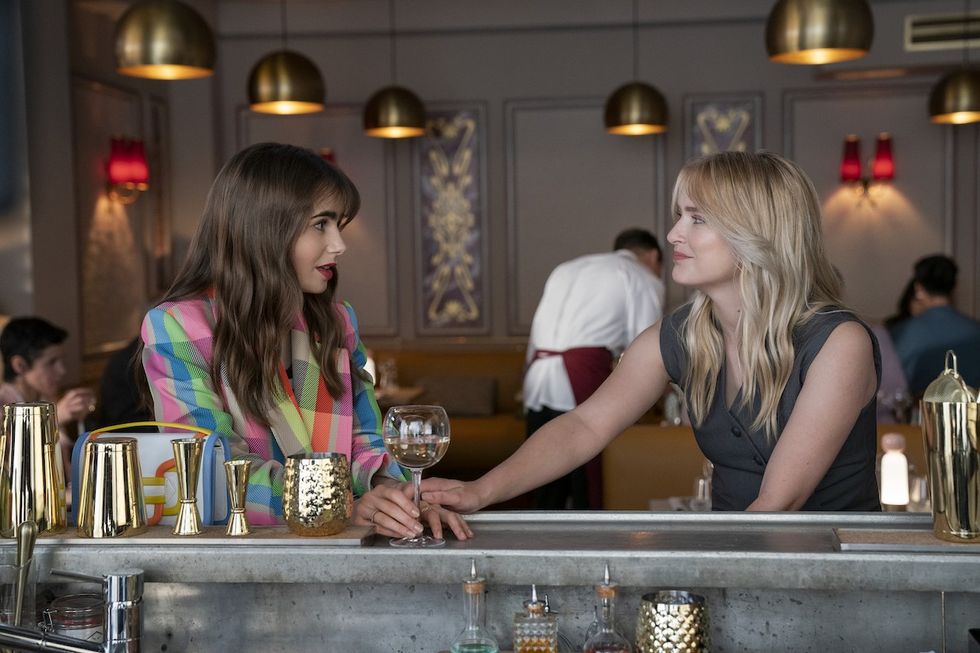 lily collins and camille razat emily in paris season 4