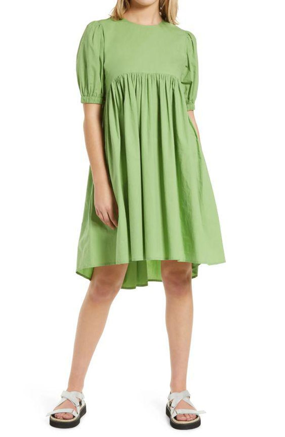 Lime pistachio green volume dress nordstrom
