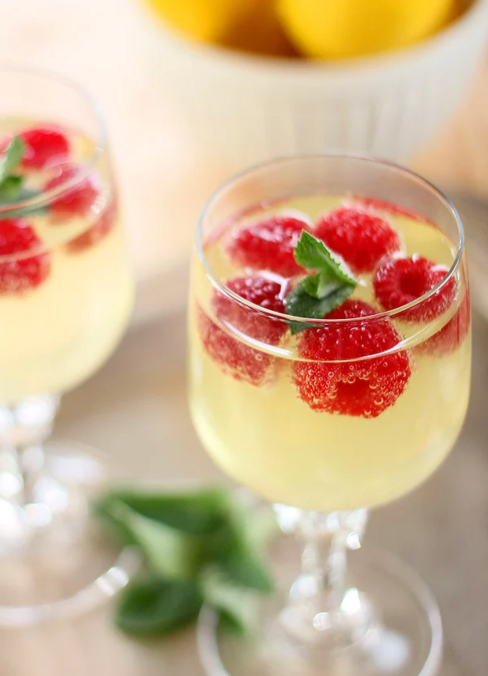 Limoncello and Prosecco Cooler brunch cocktails