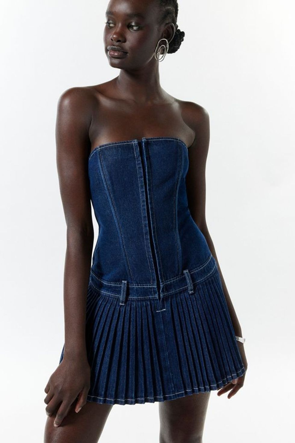 Lioness Honey Denim Corset Mini Dress