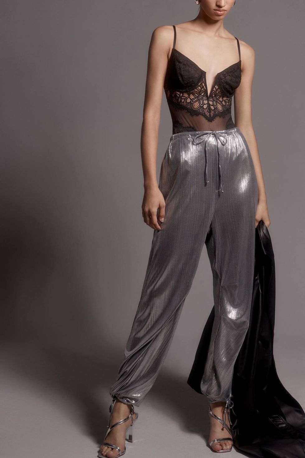 liquid shine parachute pants