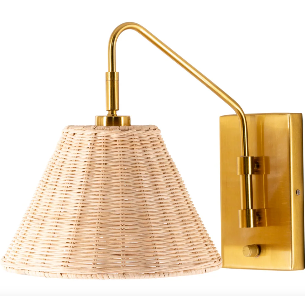 Livabliss Diamondhead Rattan Global Sconce Lamp