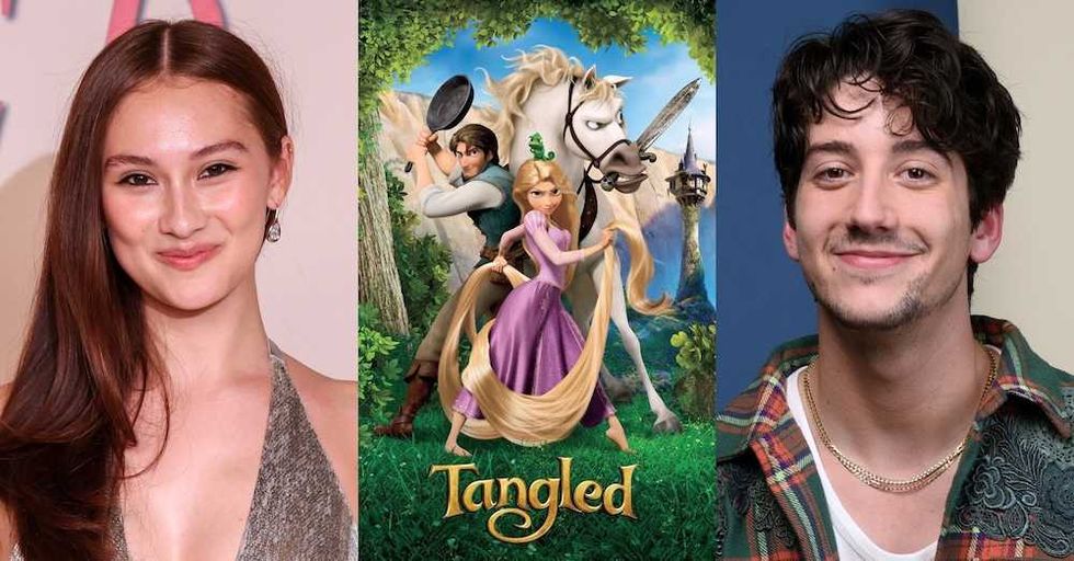 live action tangled cast disney lola tung milo manheim