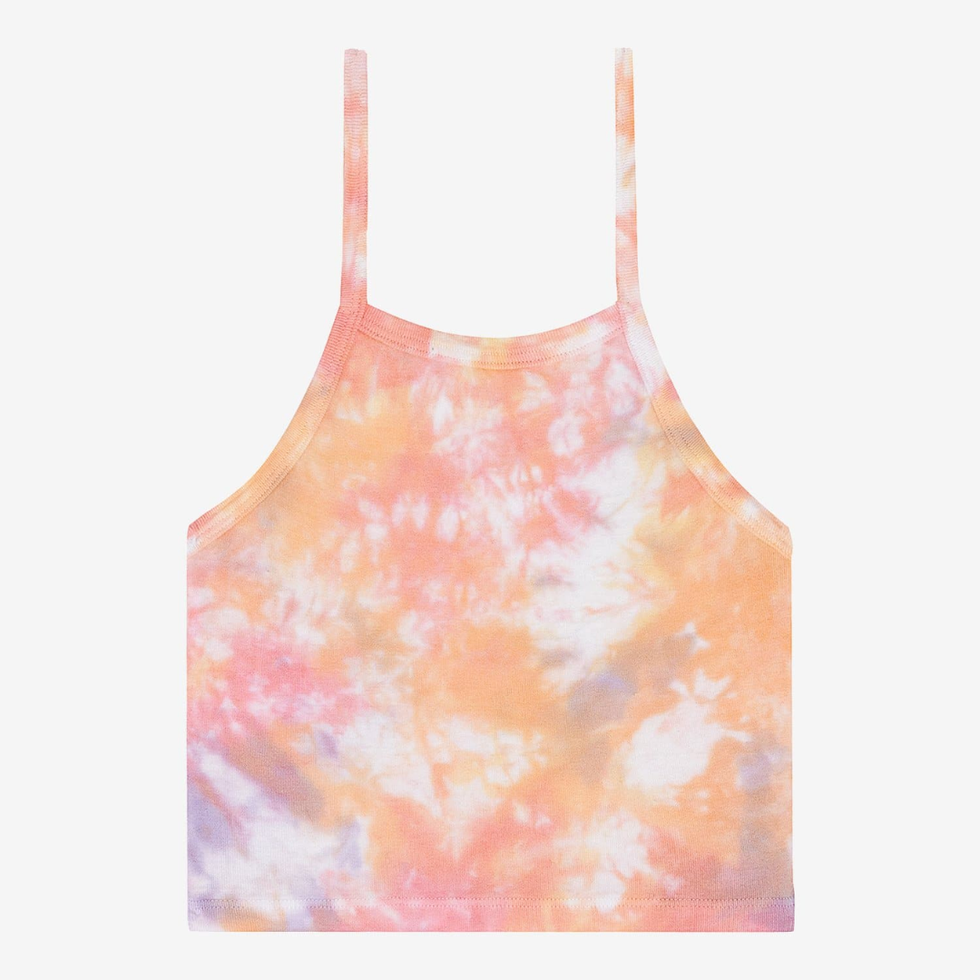 Los Angeles Apparel Tie Dye Baby Rib Halter Top