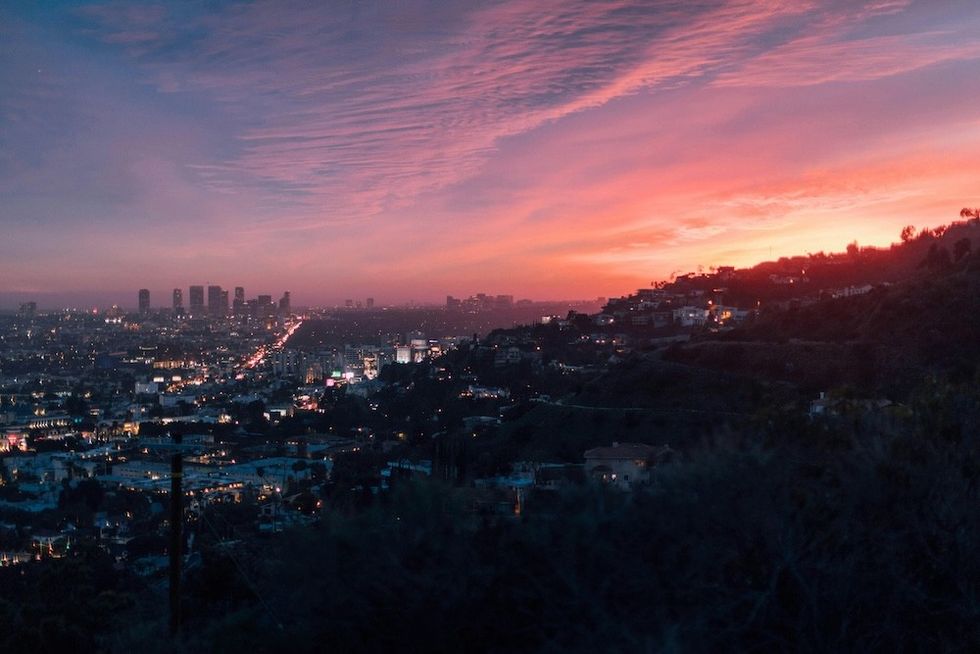 los angeles at sunset