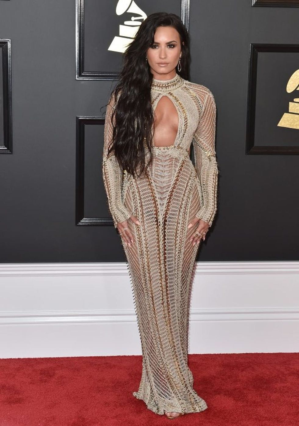 LOS ANGELES, CA - FEBRUARY 12: Singer Demi Lovato attends the 59th GRAMMY Awards at STAPLES Center on February 12, 2017 in Los Angeles, California. (Photo by Axelle/Bauer-Griffin/FilmMagic)