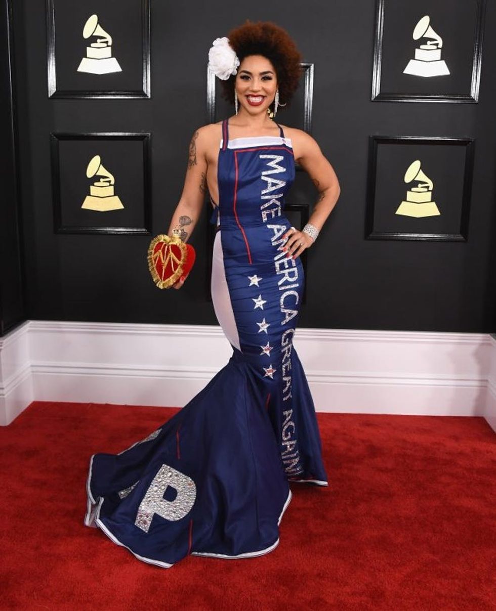 LOS ANGELES, CA - FEBRUARY 12: Singer Joy Villa attends The 59th GRAMMY Awards at STAPLES Center on February 12, 2017 in Los Angeles, California. (Photo by Jon Kopaloff/FilmMagic)