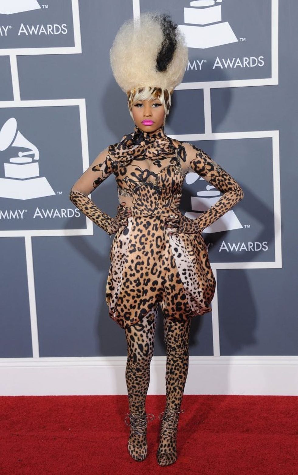 LOS ANGELES, CA - FEBRUARY 13: Recording artist Nicki Minaj arrives at The 53rd Annual GRAMMY Awards at Staples Center on February 13, 2011 in Los Angeles, California. (Photo by Jon Kopaloff/FilmMagic)
