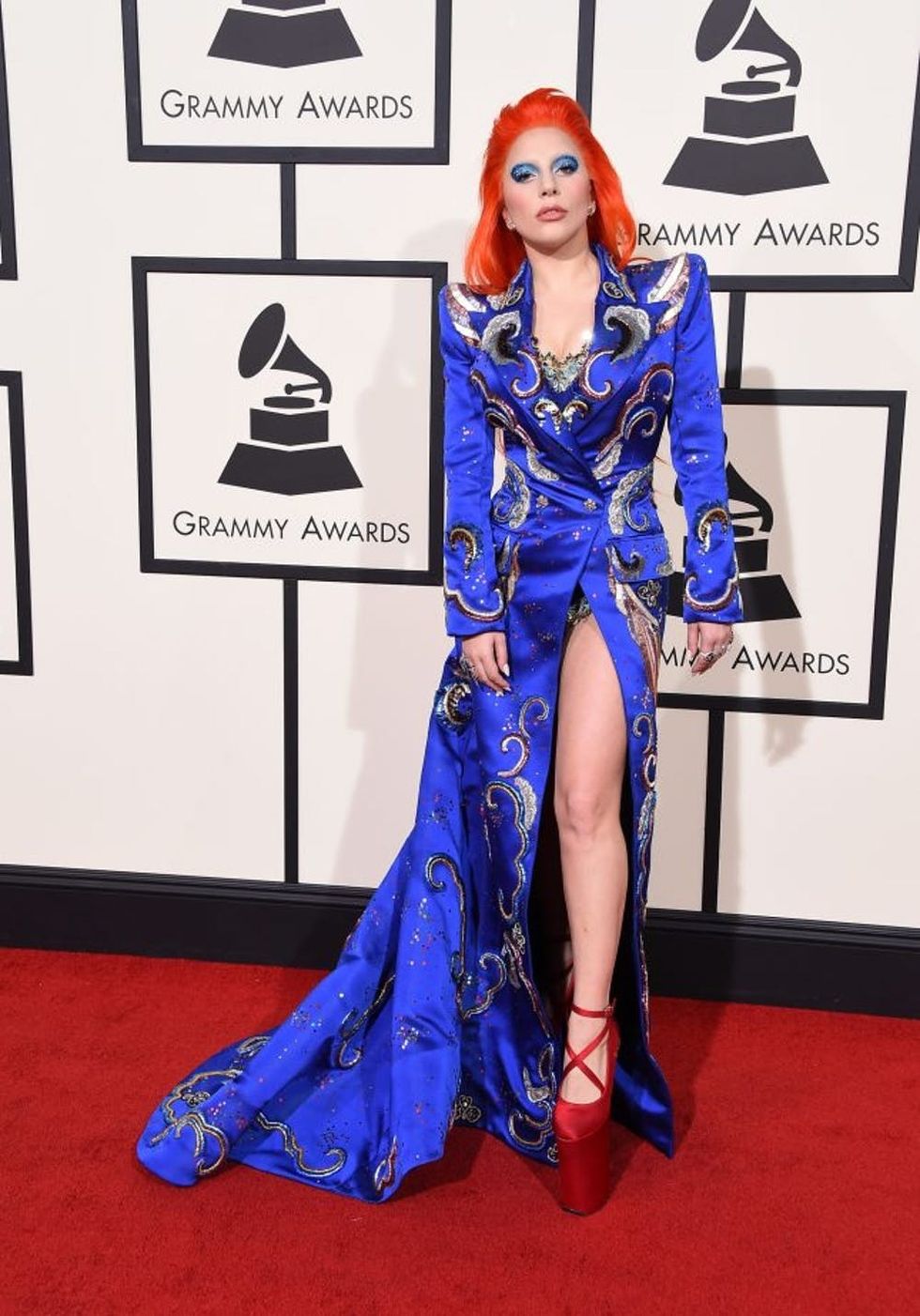 LOS ANGELES, CA - FEBRUARY 15: Recording artist Lady Gaga attends The 58th GRAMMY Awards at Staples Center on February 15, 2016 in Los Angeles, California. (Photo by Steve Granitz/WireImage)