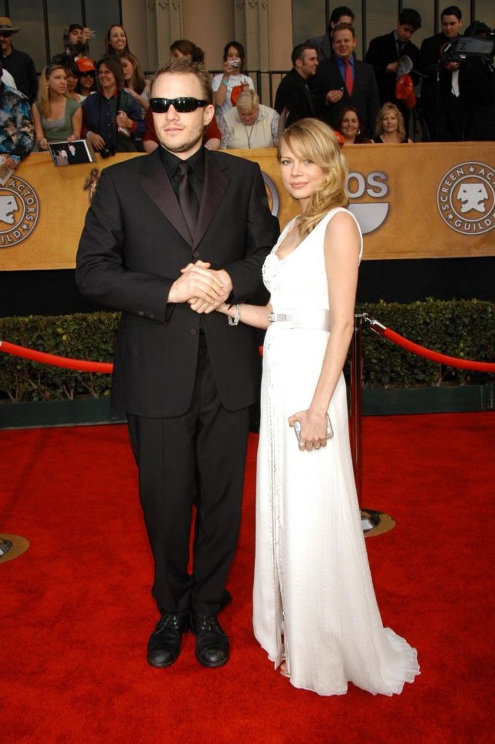 LOS ANGELES, CA - JANUARY 29: Heath Ledger and Michelle Williams attend 12th Annual Screen Actors Guild Awards - Arrivals at Shrine Auditorium on January 29, 2006 in Los Angeles, CA. (Photo by Stefanie Keenan/Patrick McMullan via Getty Images)