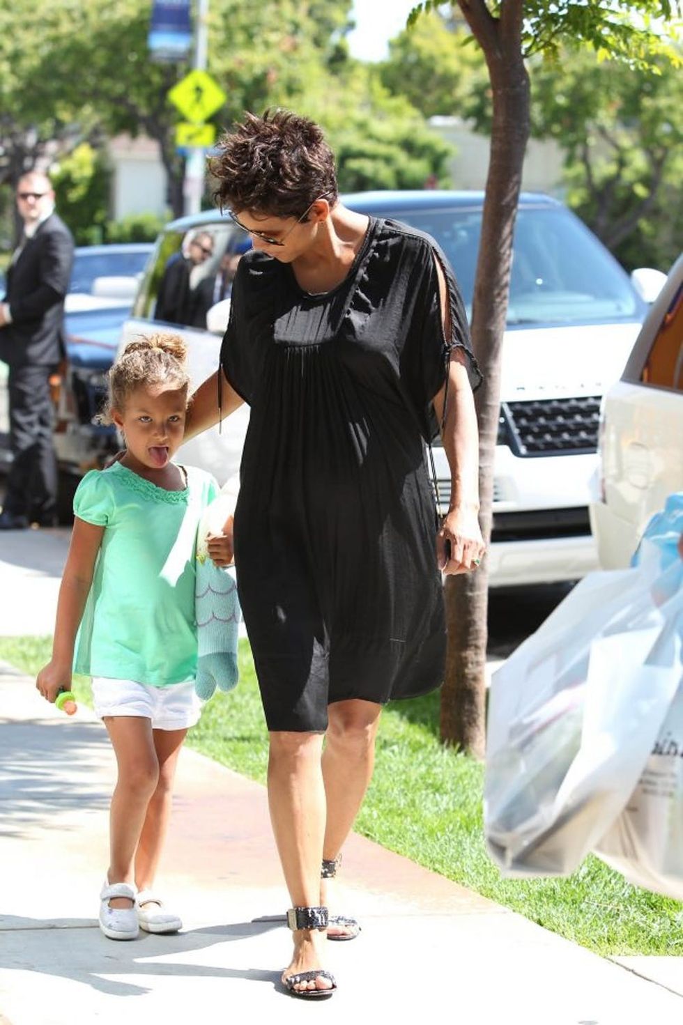 LOS ANGELES, CA - MAY 20: Actress Halle Berry and her daughter, Nahla Ariela Aubry, as seen on May 20, 2013 in Los Angeles, California. (Photo by SMXRF/Star Max/FilmMagic)