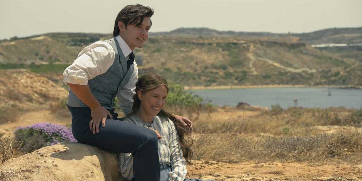 louis partridge and millie bobby brown