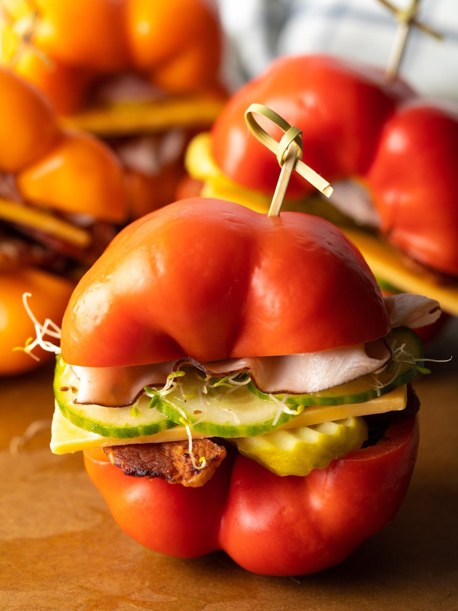 Low-Carb Bell Pepper Sandwiches