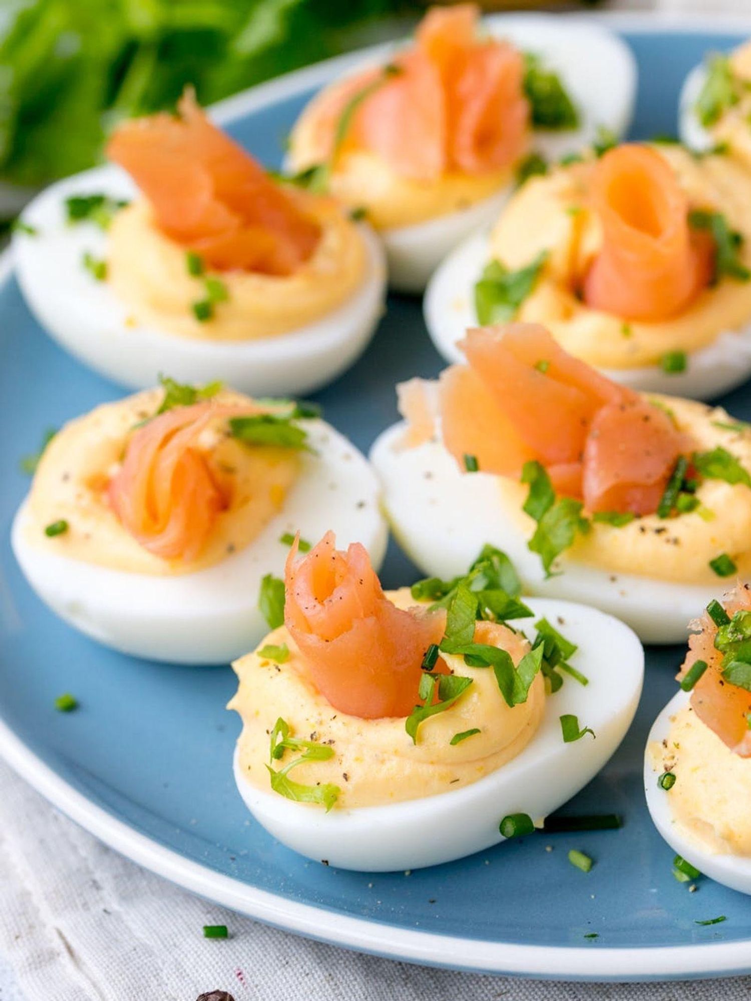 Low-Carb Smoked Salmon Deviled Eggs