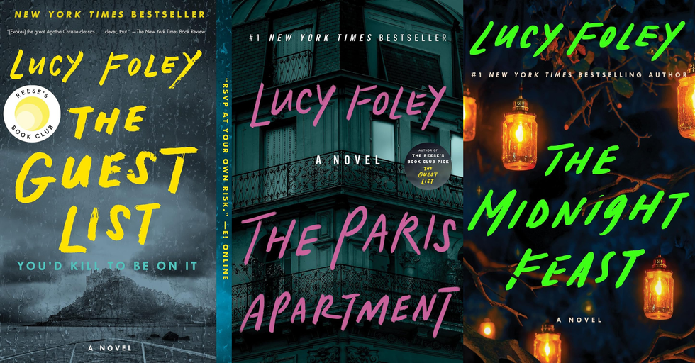 lucy foley books, including the guest list, the paris apartment, and the midnight feast