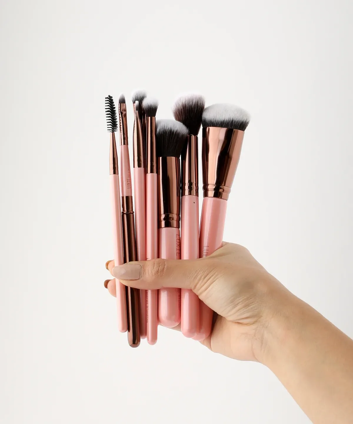 LUXIE Complete Face Brush Set - Rose Gold ($80)