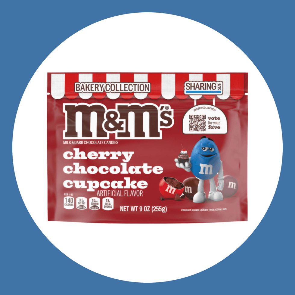 M&M's Cherry Chocolate Cupcake