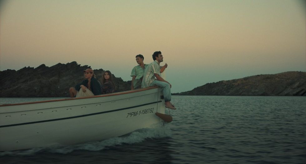 Madelyn Cline, Madison Thompson, Orlando Norman, and KJ Appa in The Map That Leads To You