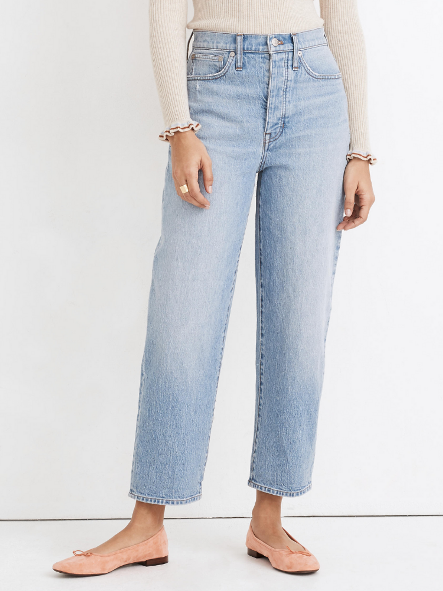 Madewell Balloon Jeans in Hewes Wash fall denim trends 2021