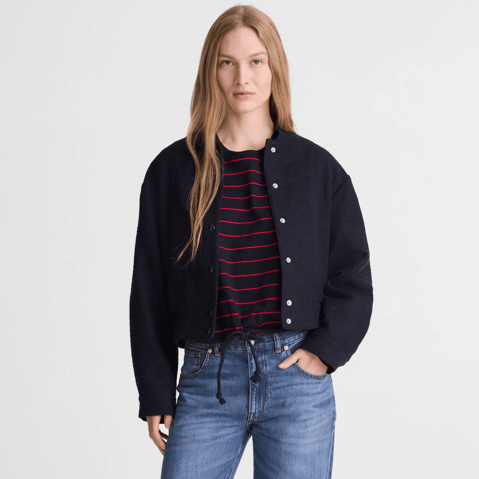 Madewell Boucl\u00e9 Bomber Jacket