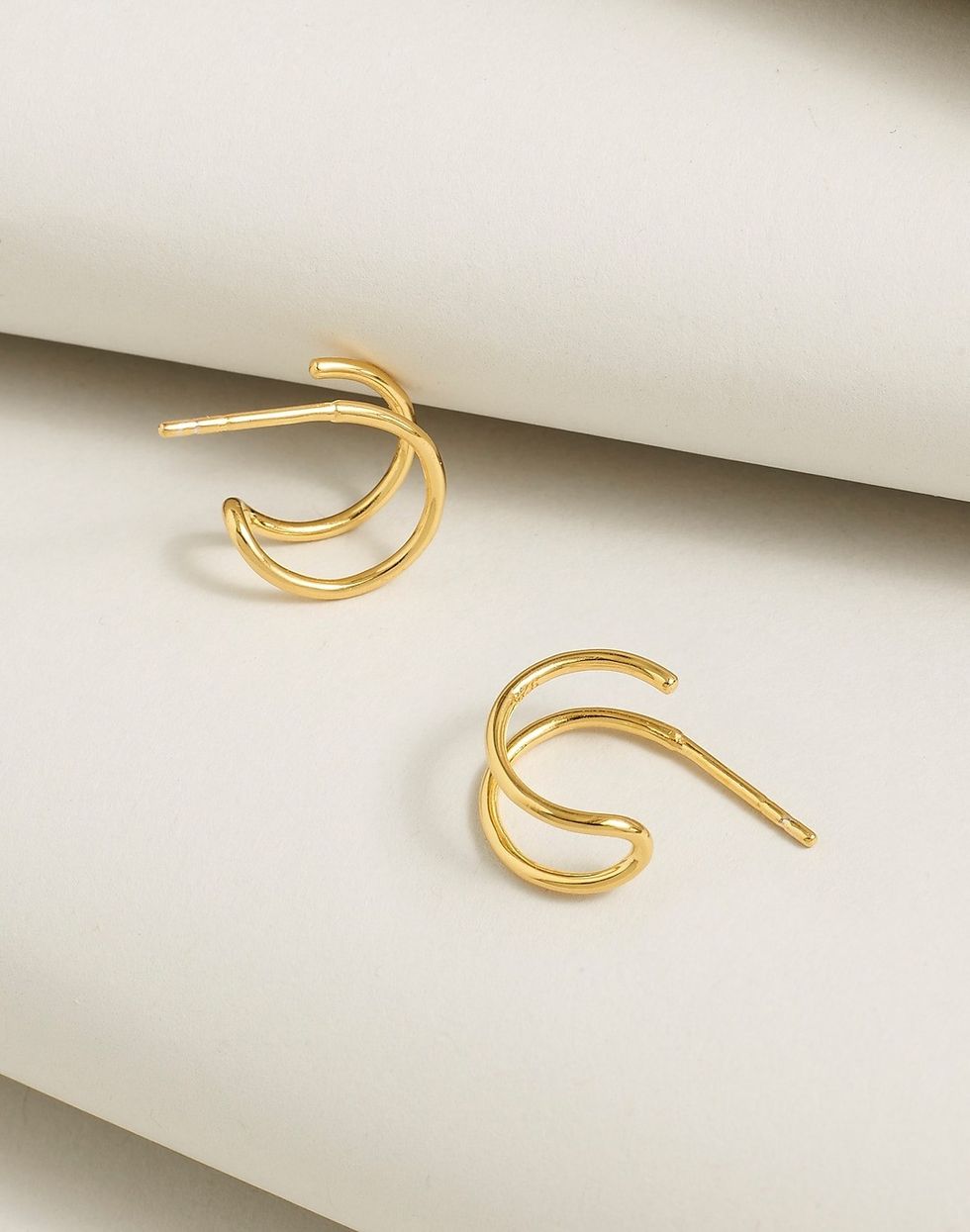 Madewell Delicate Collection Demi-Fine Double Hoop Earrings