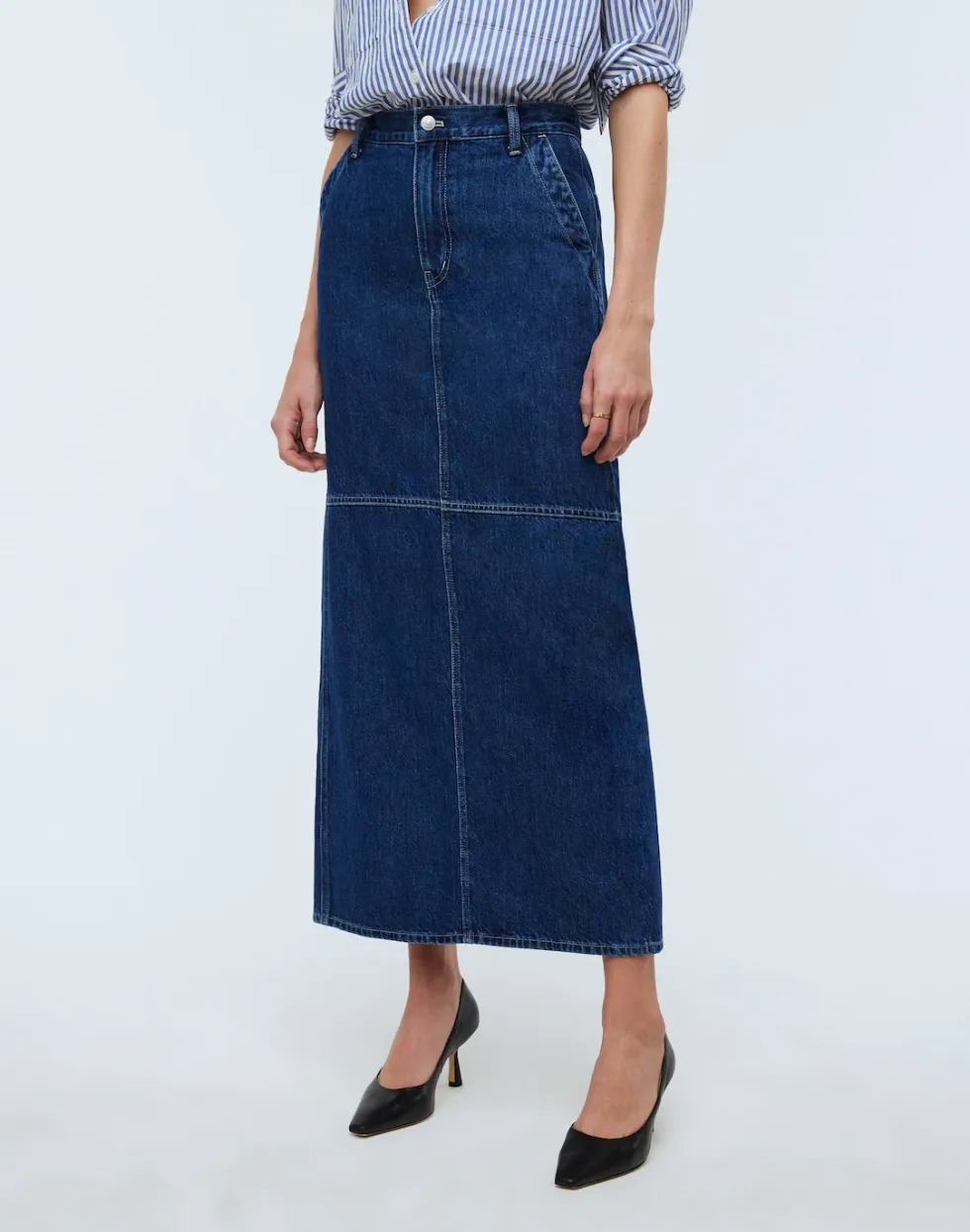 Madewell Denim Carpenter Maxi Skirt