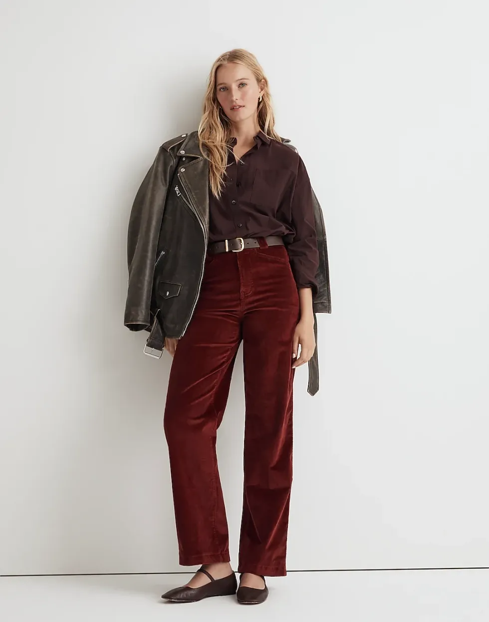 Madewell Emmett 2.0 Wide-Leg Pants in Corduroy
