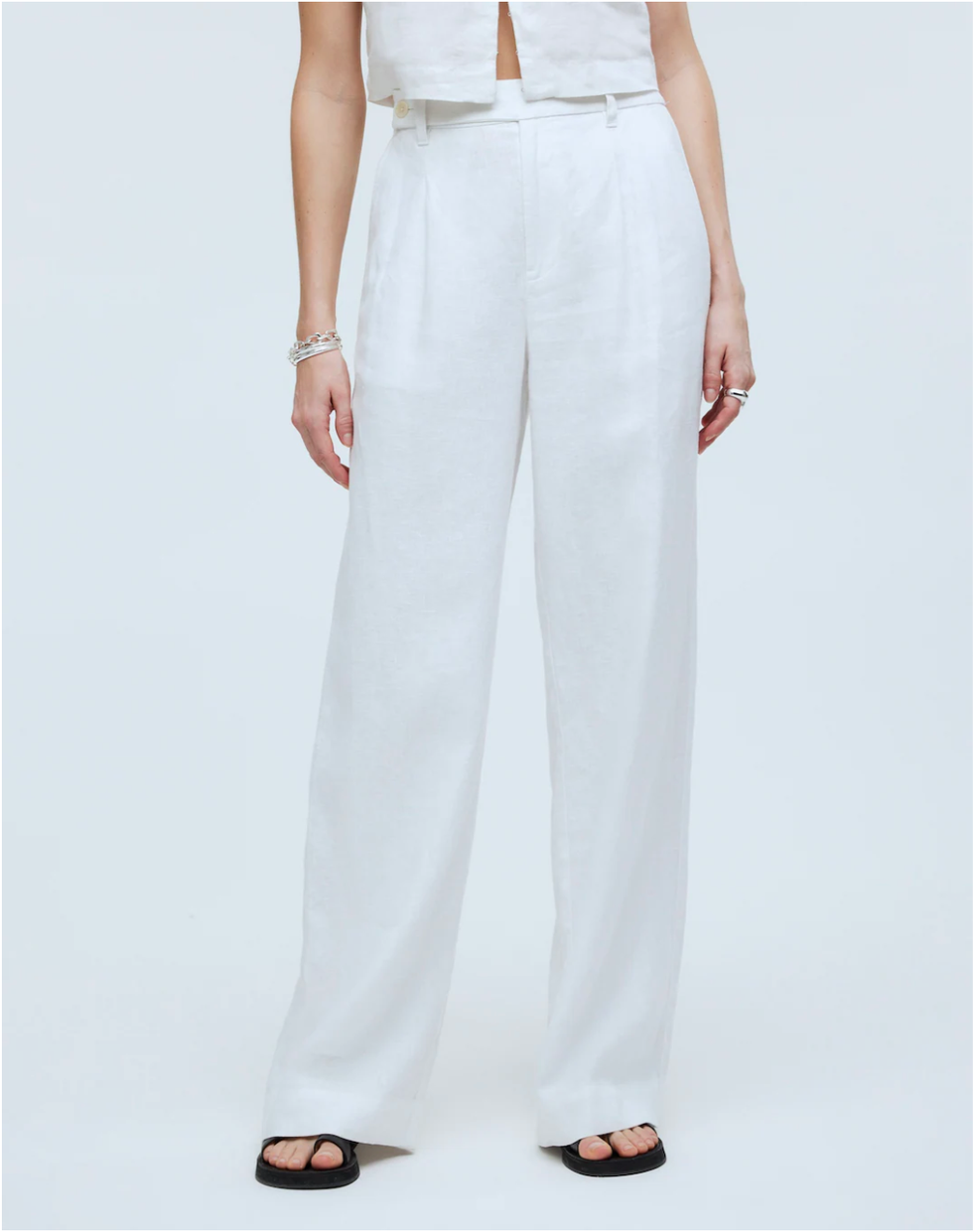 Madewell Harlow Wide-Leg Pant in 100% Linen
