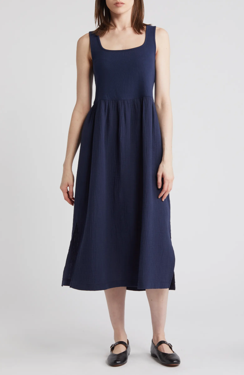 Madewell Mixed Media Tank Dress