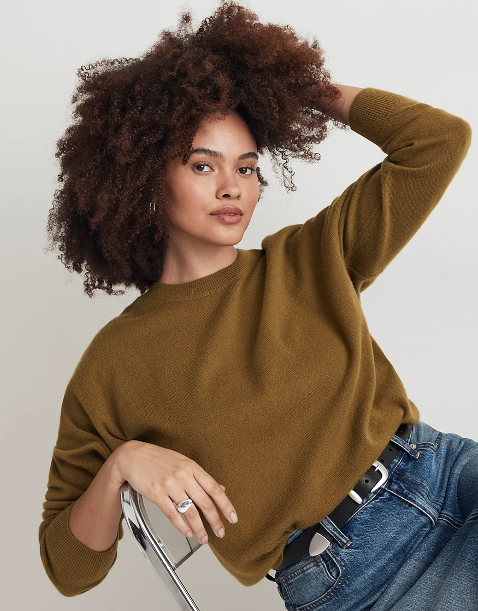Madewell (Re)sponsible Cashmere Oversized Crewneck Sweater