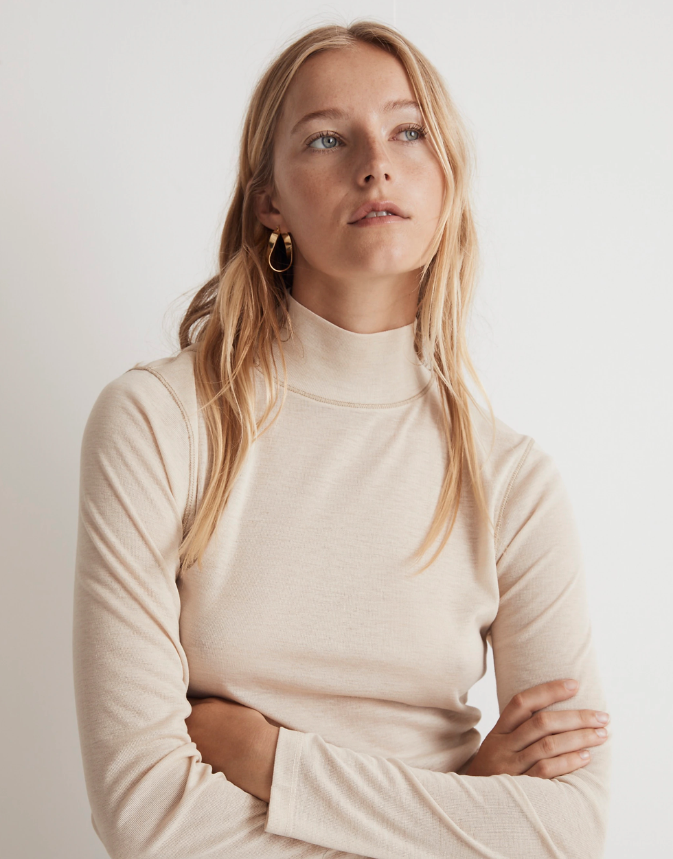Madewell Semi-Sheer Mockneck Tee