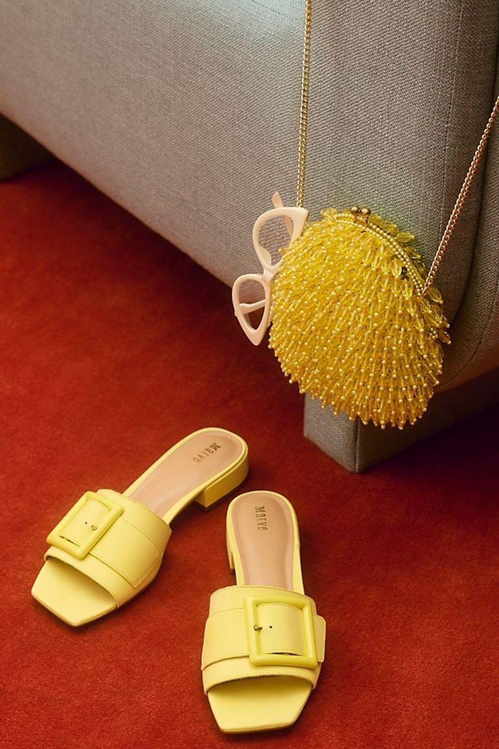 Maeve Buckle Slide Sandals