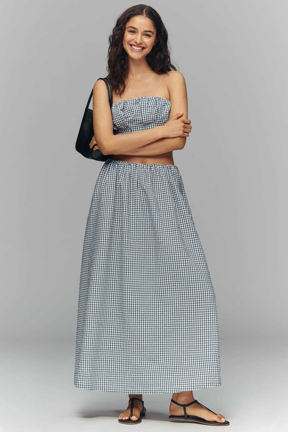 Maeve Gingham Midi Skirt
