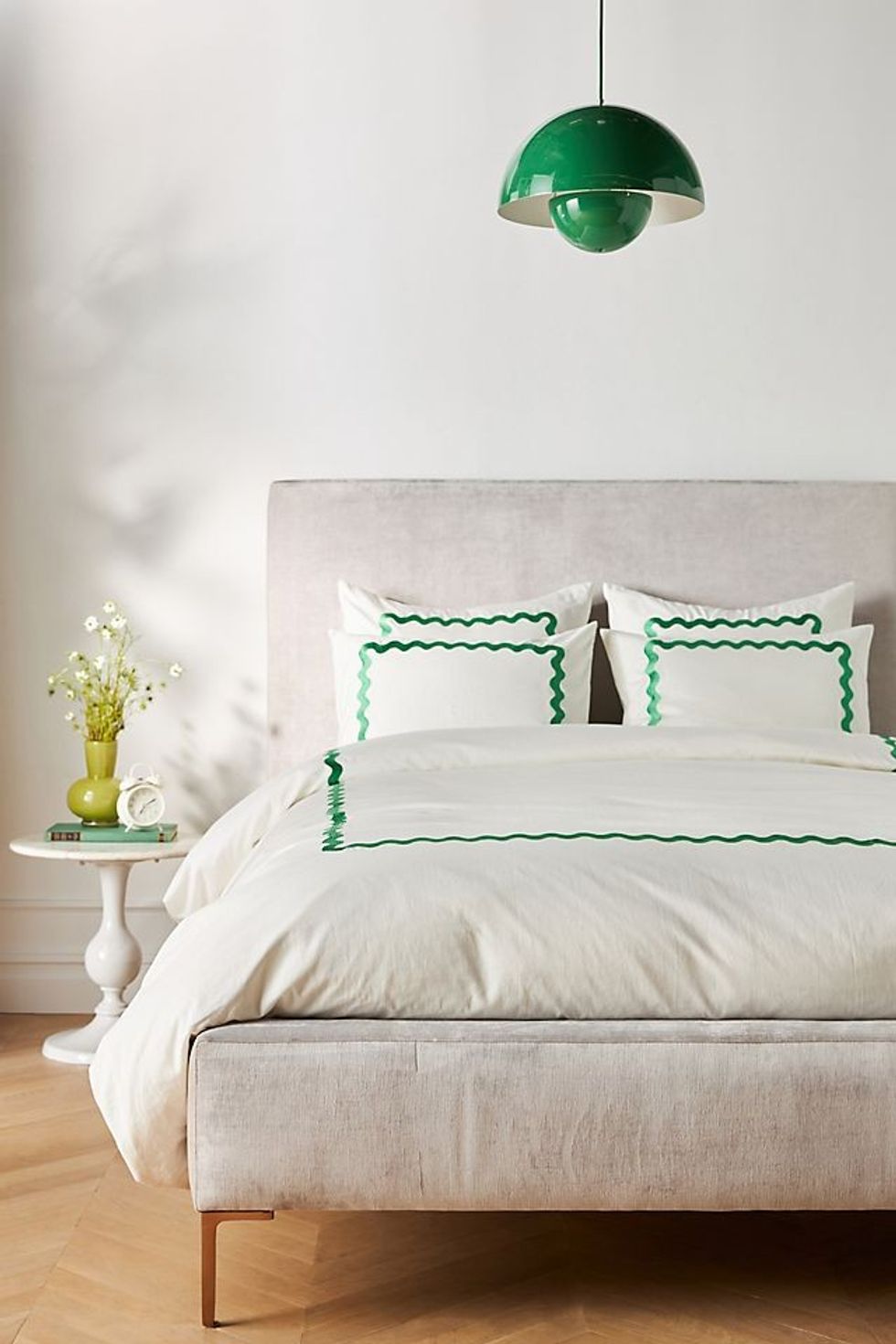 Maeve Scallop Organic Spa Sateen Duvet Cover