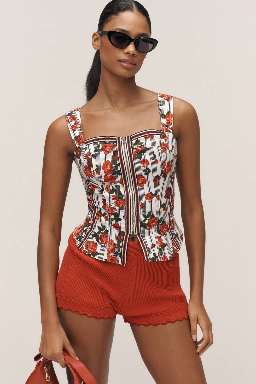 Maeve Sleeveless Sporty Corset Blouse