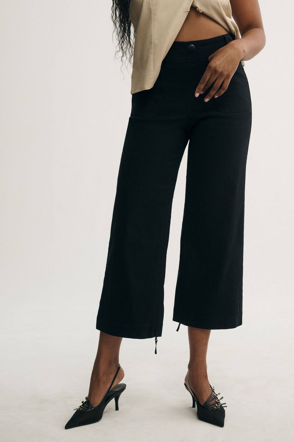 Maeve The Colette Magic Fabric Crop Wide-Leg Pants