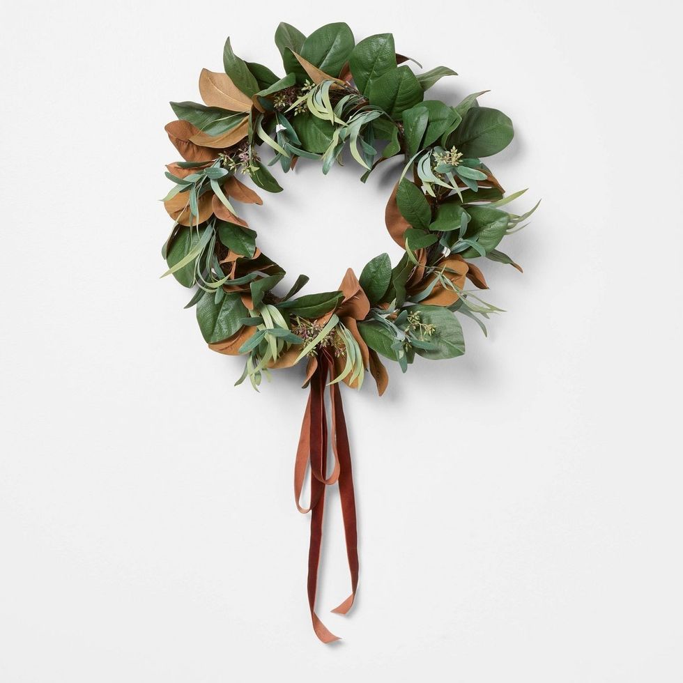 Magnolia and Olive Artificial Wreath