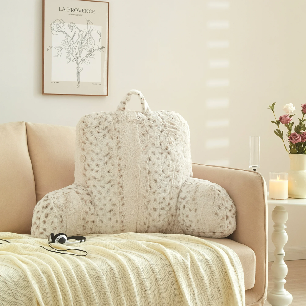 Mainstays Faux Fur Backrest Pillow