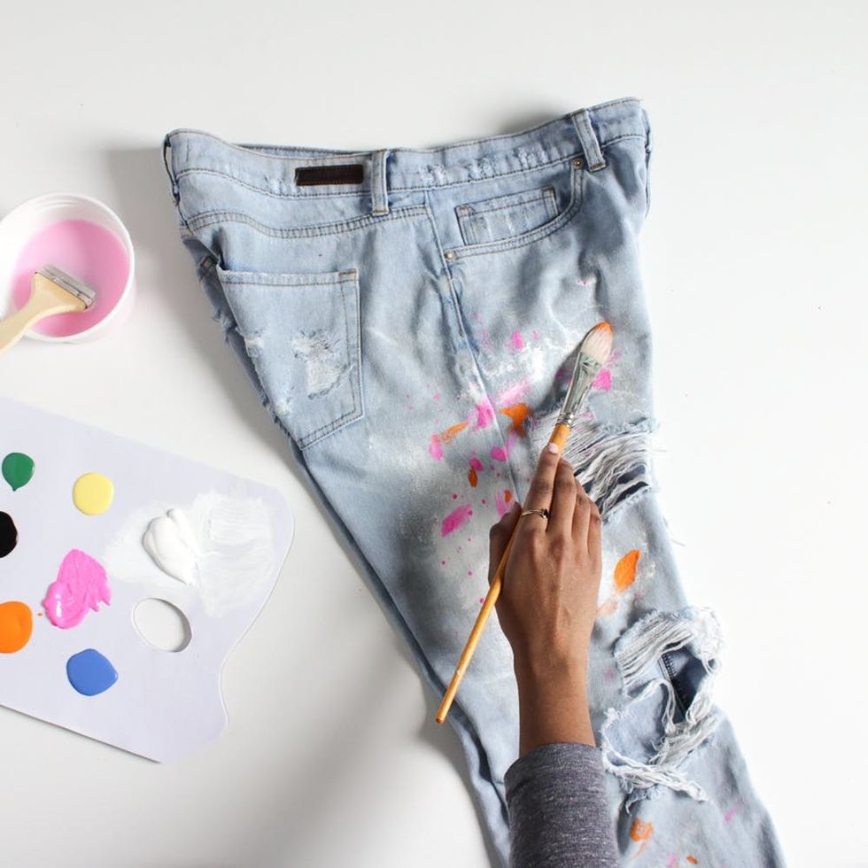 Make a Statement with DIY Paint Splatter Boyfriend Jeans