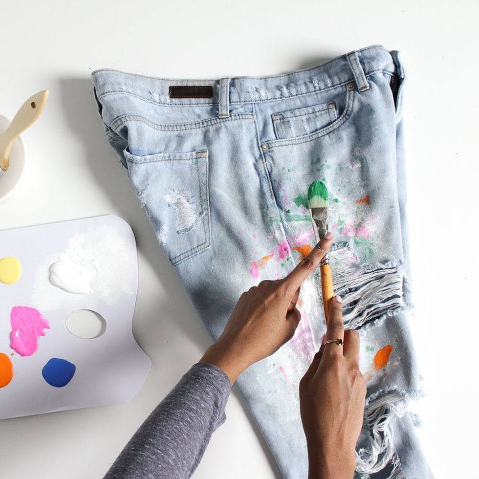 Make a Statement with DIY Paint Splatter Boyfriend Jeans